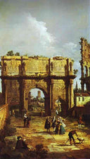 The Arch of Constantine by Bernardo Bellotto — hand-painted architectural oil painting reproduction on canvas