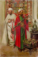 The arms dealer's shop by Gustavo Simoni — hand-painted cultural oil painting reproduction on canvas