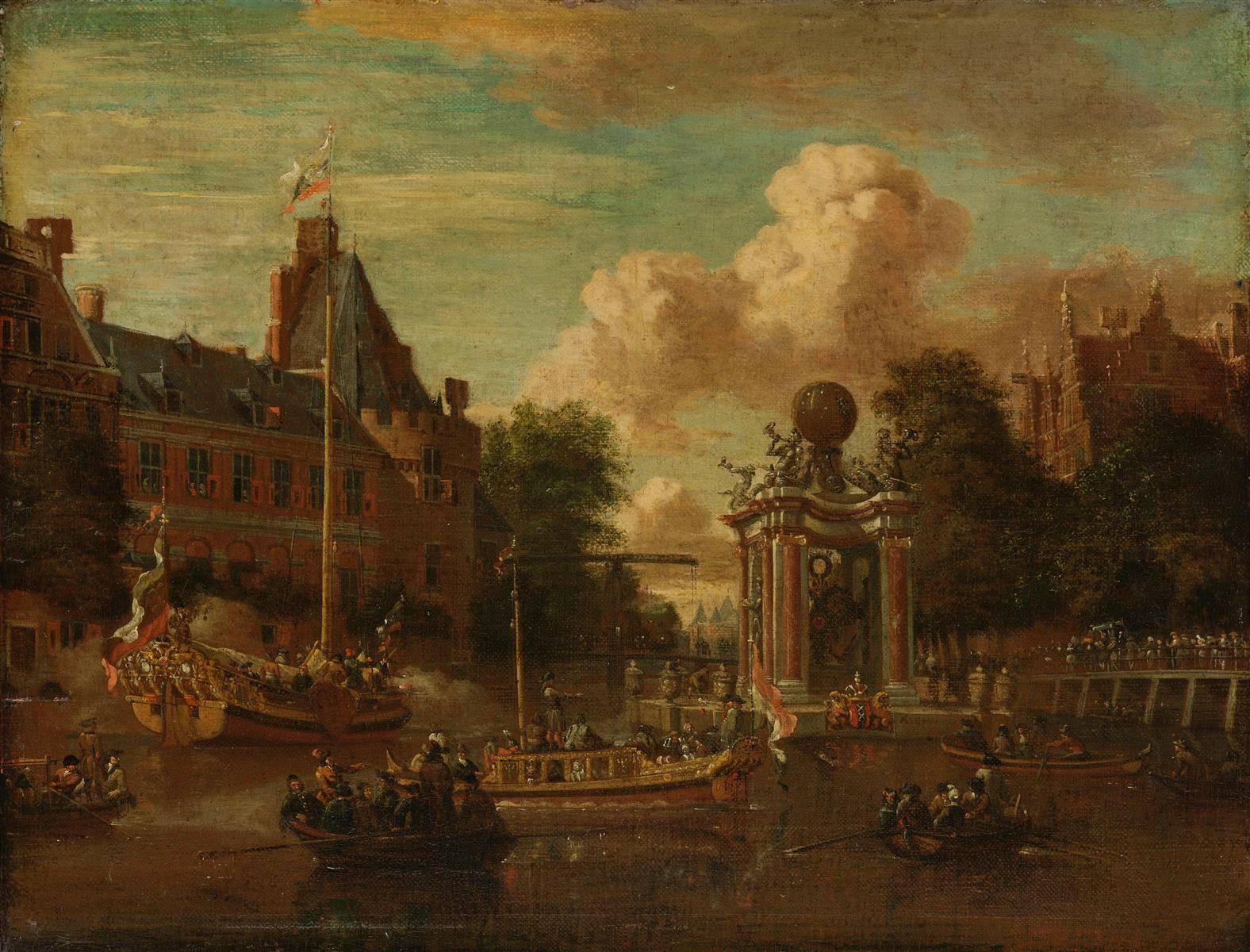 The Arrival of the Russian Embassy in Amsterdam, 29 August 1697 - Abraham Storck