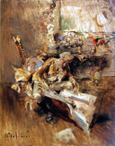 The Art Connoisseur by Giovanni Boldini — life oil painting wall art, Impressionism