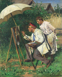The artist and the apprentice by Vladimir Makovsky — hand-painted portrait oil painting reproduction on canvas