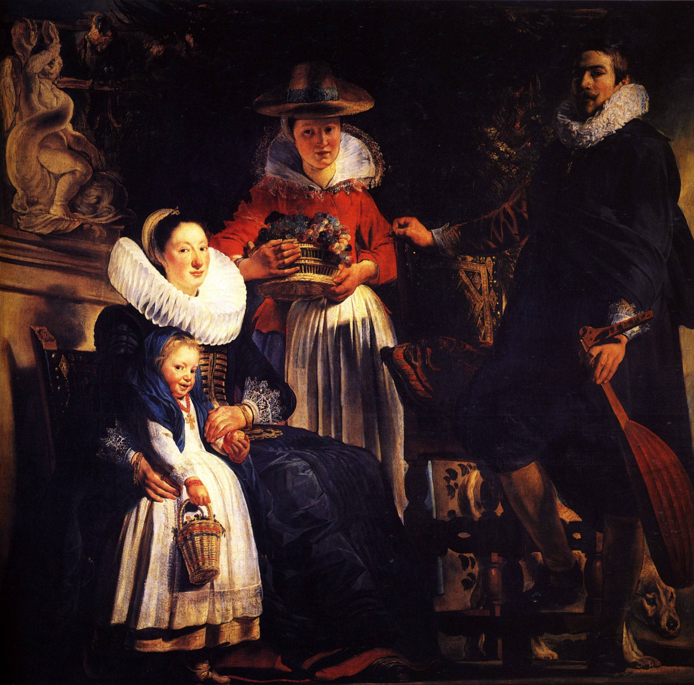 The Artist's Family in a Garden - Jacob Jordaens