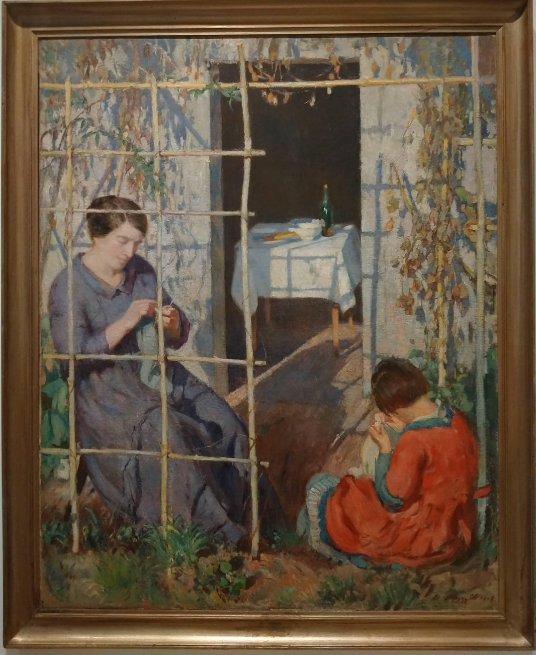 The artist's house by Umberto Moggioli — hand-painted portrait oil painting reproduction on canvas