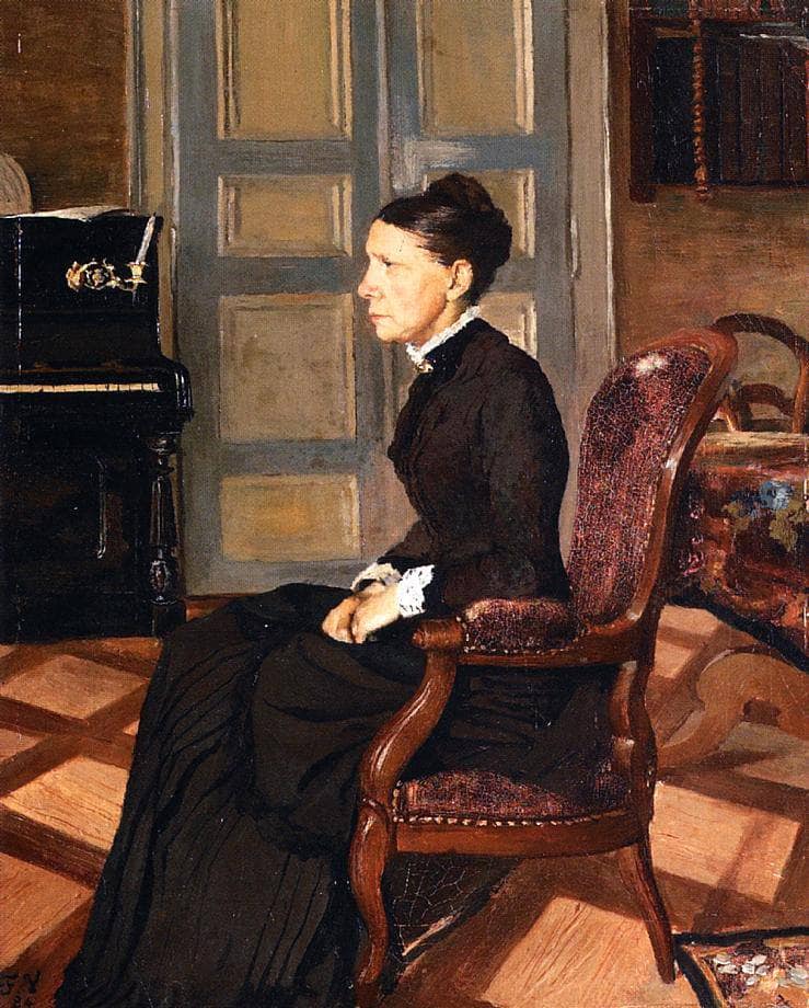 The Artist`s Mother by Felix Vallotton — hand-painted portrait oil painting reproduction on canvas