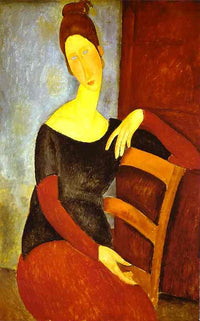 The Artist's Wife by Amedeo Modigliani — hand-painted portrait oil painting reproduction on canvas