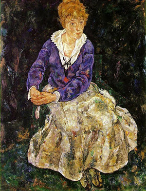 The Artist's wife seated - Egon Schiele