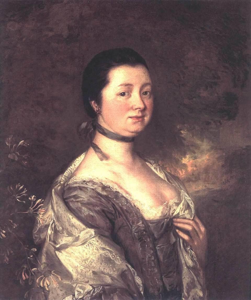 The Artist's Wife by Thomas Gainsborough — hand-painted portrait oil painting reproduction on canvas