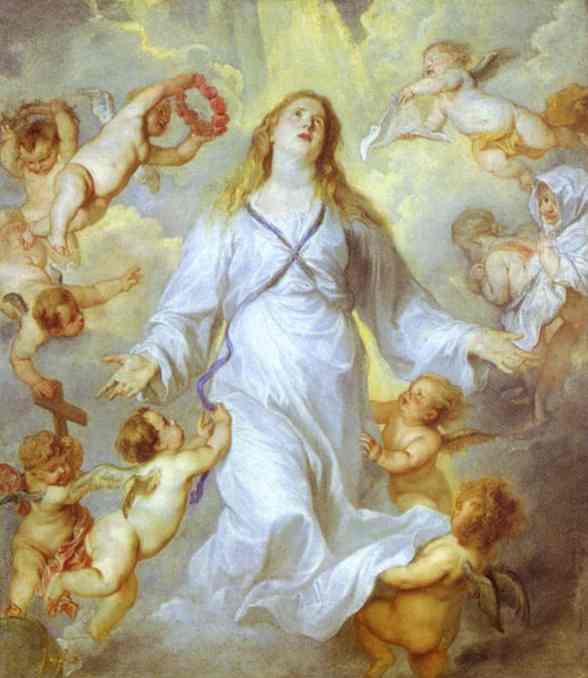 The Assumption of the Virgin by Anthony van Dyck — hand-painted cultural oil painting reproduction on canvas