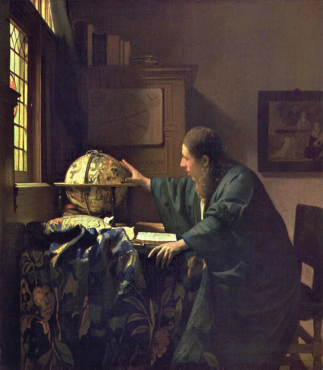 The astronomer by Johannes Vermeer — hand-painted portrait oil painting reproduction on canvas