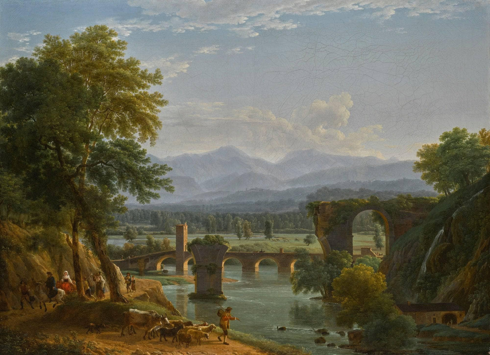 The Augustus Bridge over the River Nera, near the City of Narni, Italy