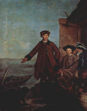 The Awakening for hunting by Pietro Longhi — male oil painting wall art, Rococo