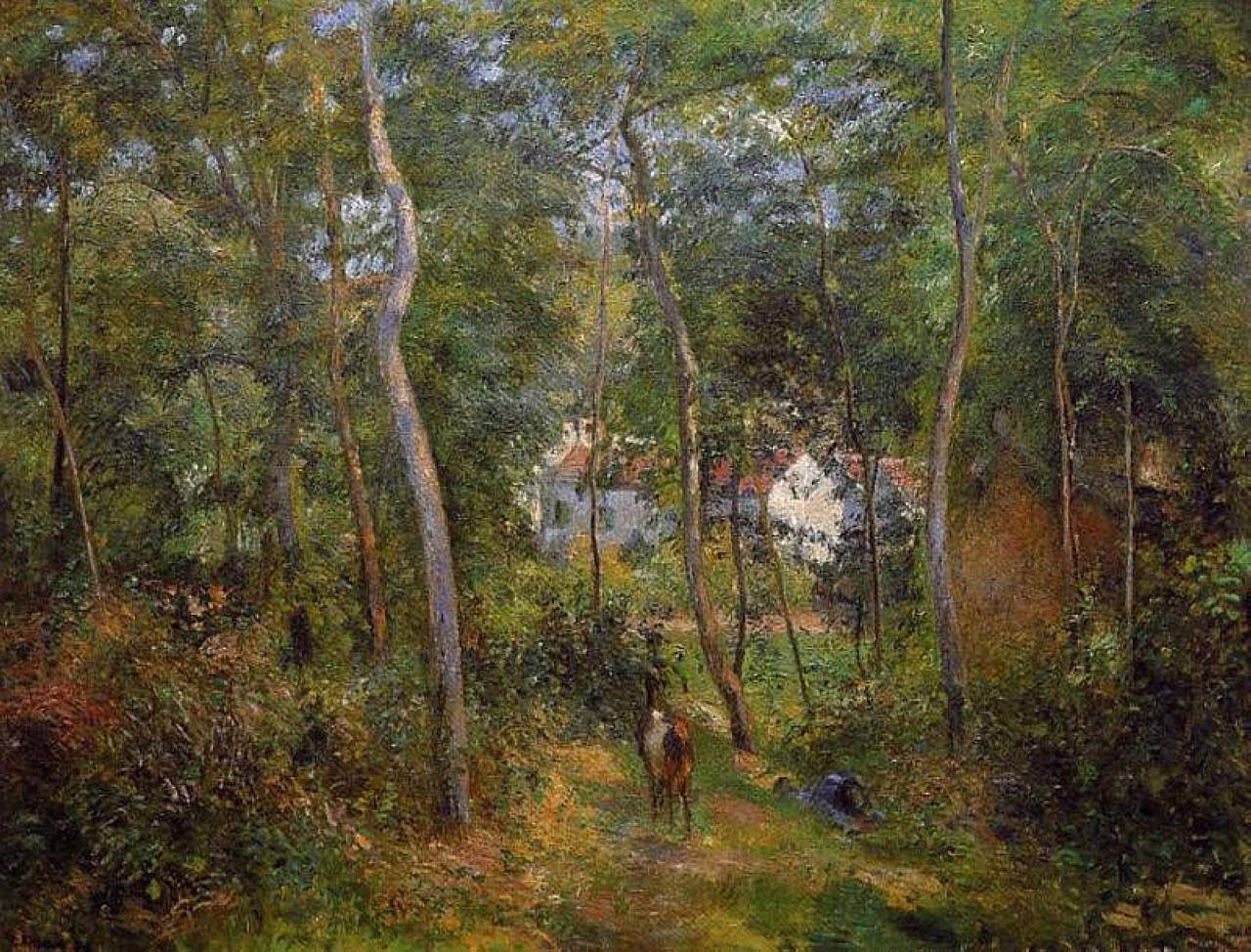 The Backwoods of l'Hermitage, Pontoise - Camille Pissarro