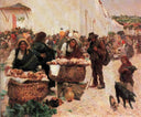 The bakers, a market in Figueiró by Jose Malhoa — hand-painted cultural oil painting reproduction on canvas