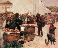 The bakers, a market in Figueiró by Jose Malhoa — hand-painted cultural oil painting reproduction on canvas