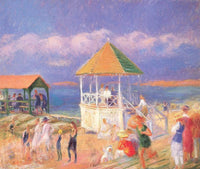 The Bandstand by William James Glackens — hand-painted landscape oil painting reproduction on canvas