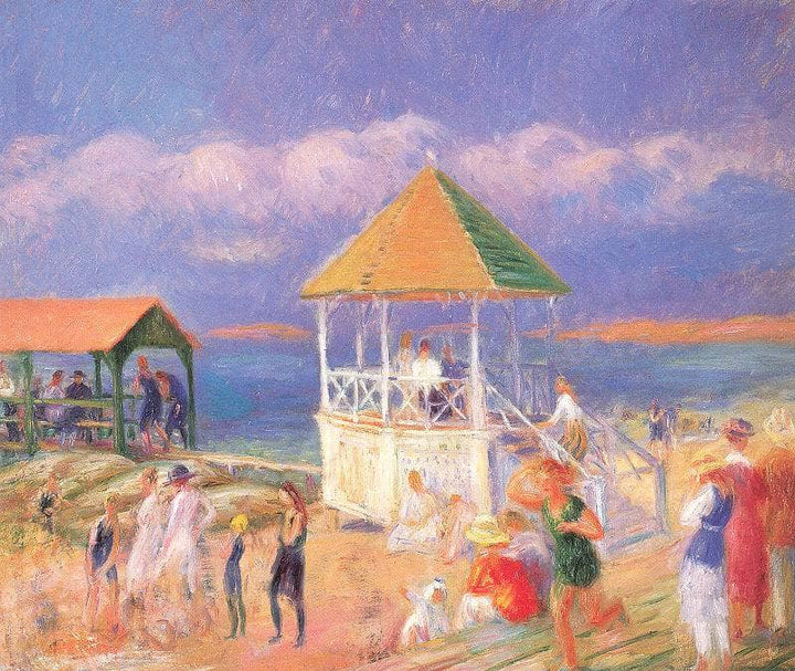 The Bandstand by William James Glackens — hand-painted landscape oil painting reproduction on canvas