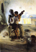 The Banjo Lesson by Henry Ossawa Tanner — group oil painting wall art, Realism