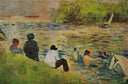 The Bank of the Seine by Georges Seurat — hand-painted landscape oil painting reproduction on canvas