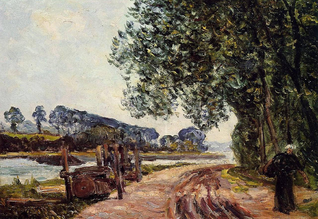 The Banks of the River Auray by Maxime Maufra — hand-painted botanical oil painting reproduction on canvas