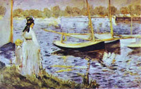 The Banks of the Seine at Argenteuil by Edouard Manet — hand-painted impressionism oil painting reproduction on canvas