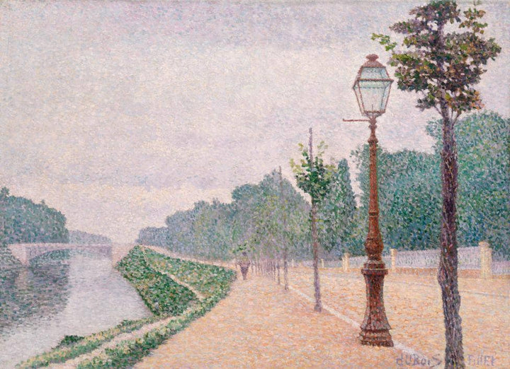 The Banks of the Seine at Neuilly by Albert Dubois-Pillet — hand-painted botanical oil painting reproduction on canvas
