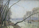 The Banks of the Seine in Autumn by Alfred Sisley — hand-painted botanical oil painting reproduction on canvas