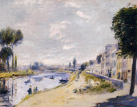 The Banks of the Seine by Pierre-Auguste Renoir — hand-painted landscape oil painting reproduction on canvas