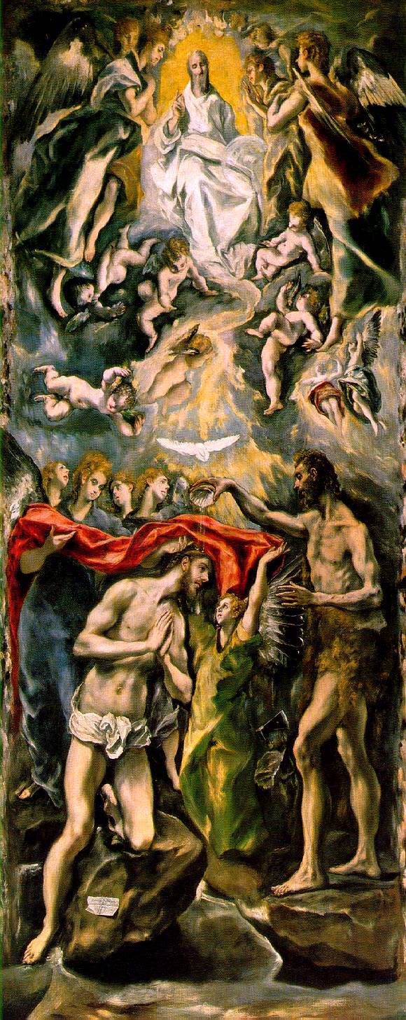 The Baptism by El Greco, hand-painted cultural oil painting reproduction on canvas