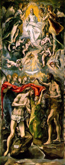 The Baptism by El Greco, religion oil painting wall art, Mannerism Late Renaissance