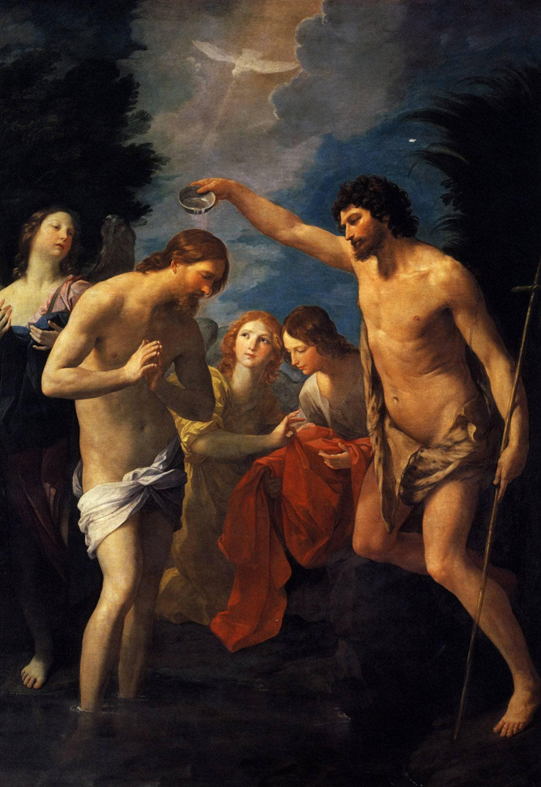 The Baptism of Christ by Guido Reni — hand-painted cultural oil painting reproduction on canvas