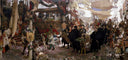 The Baptismal procession of Prince Juan, son of the Catholic Kings, through the streets of Seville by Francisco Pradilla, heritage oil painting wall art, Romanticism
