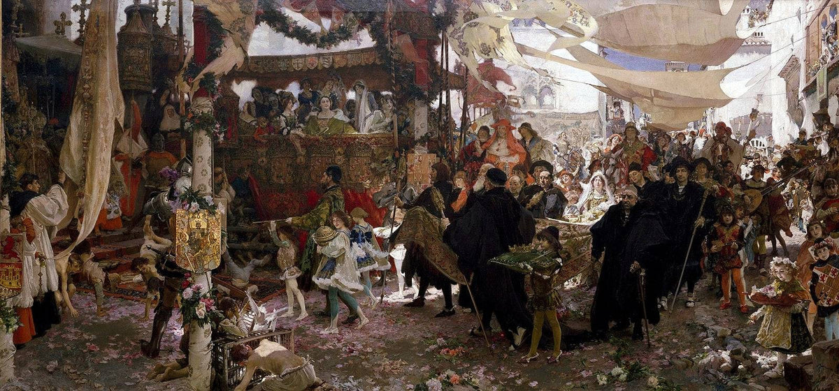 The Baptismal procession of Prince Juan, son of the Catholic Kings, through the streets of Seville