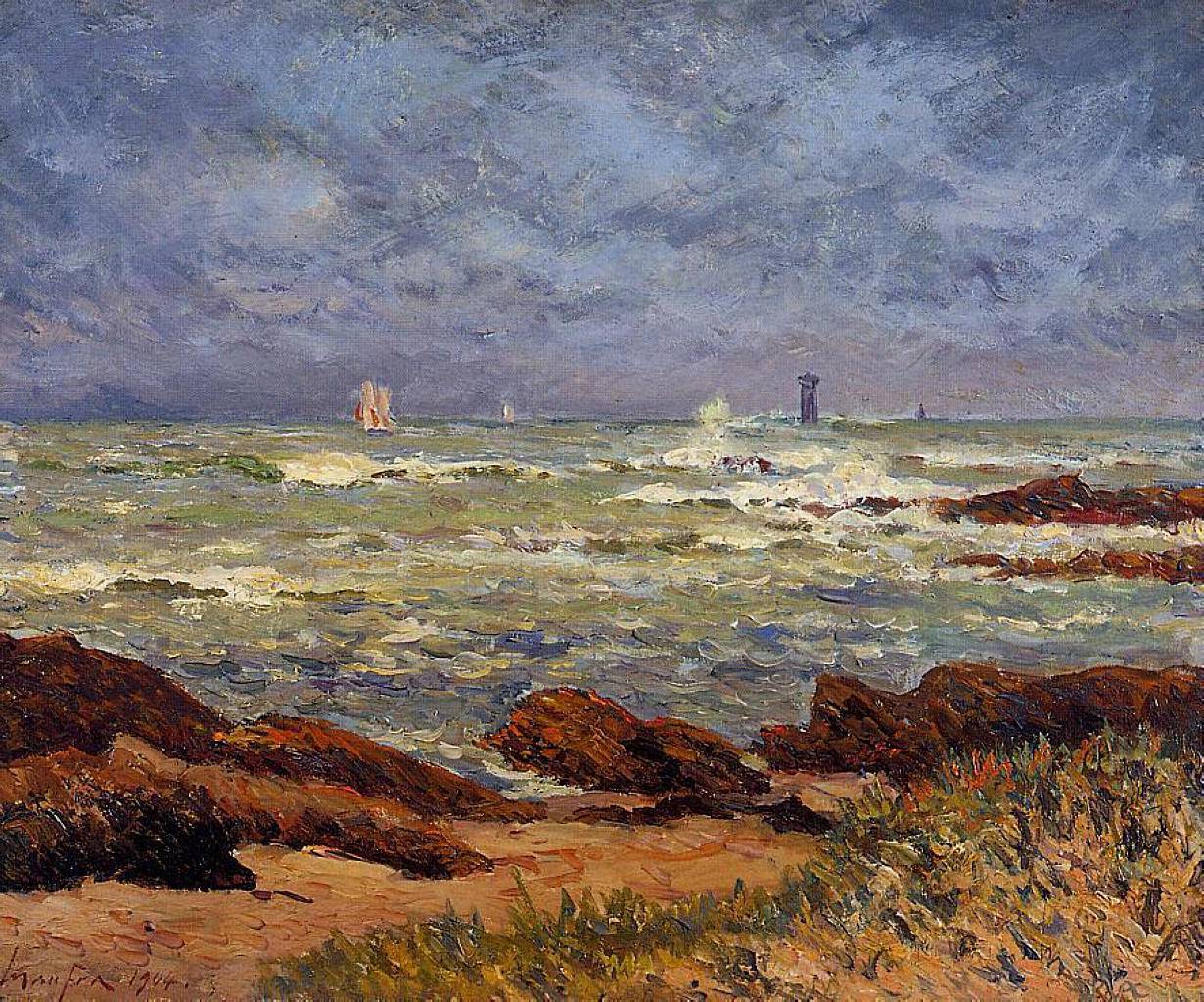 The Barges Lighthouse - Maxime Maufra