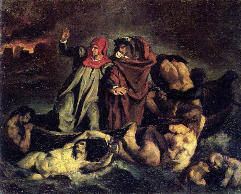 The barque of Dante (Copy after Delacroix) - Edouard Manet