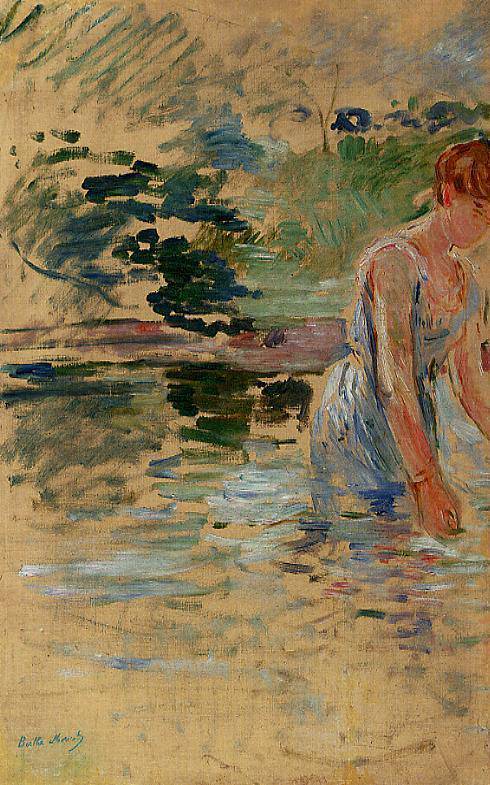 The Bath at Mesnil - Berthe Morisot