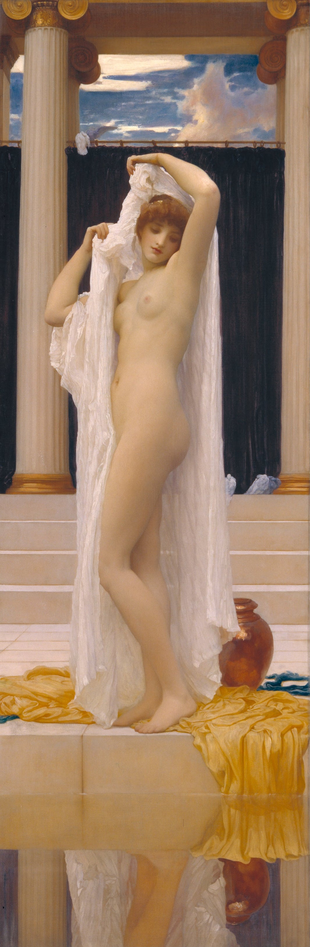The Bath of Psyche by Frederic Leighton, hand-painted cultural oil painting reproduction on canvas