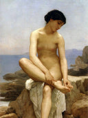 The Bather by William-Adolphe Bouguereau — hand-painted portrait oil painting reproduction on canvas