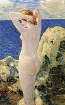 The Bather by Childe Hassam — male oil painting wall art, Impressionism