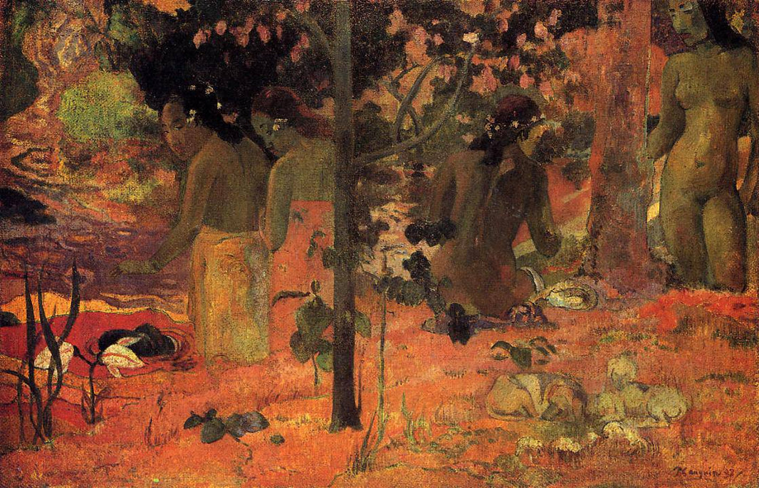 The Bathers by Paul Gauguin — hand-painted abstract oil painting reproduction on canvas