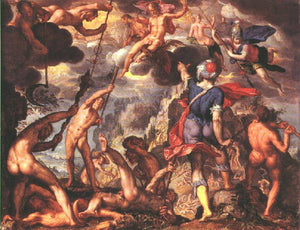 The Battle Between the Gods and the Titans - Joachim Wtewael