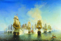 The Battle of Athos by Alexey Bogolyubov — hand-painted cultural oil painting reproduction on canvas