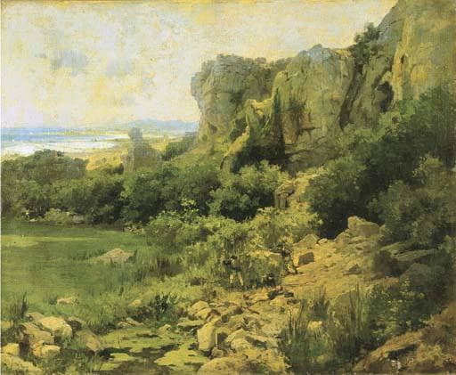 The Battle of Gaeta by Michele Cammarano — hand-painted landscape oil painting reproduction on canvas