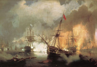 The Battle of Navarino by Ivan Aivazovsky — hand-painted landscape oil painting reproduction on canvas