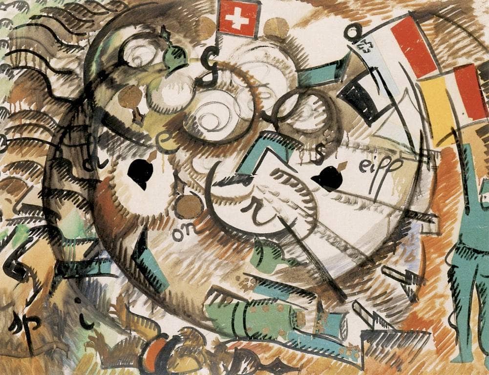 The Battle of Tolochenaz by Alice Bailly — hand-painted abstract oil painting reproduction on canvas