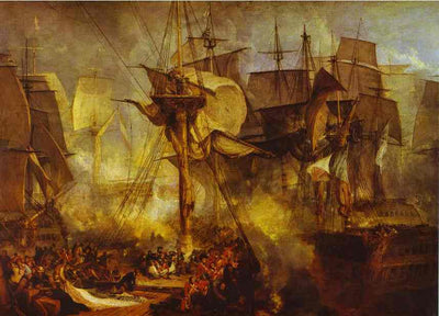 The Battle of Trafalgar, as Seen from the Mizen Starboard Shrouds of the Victory in hallway