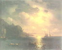 The Bay Golden Horn in Istanbul (Back then Constantinople) by Ivan Aivazovsky — hand-painted landscape oil painting reproduction on canvas