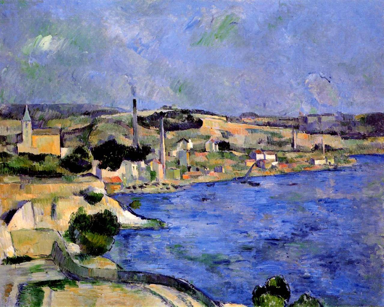 The Bay of l'Estaque and Saint-Henri - Paul Cezanne