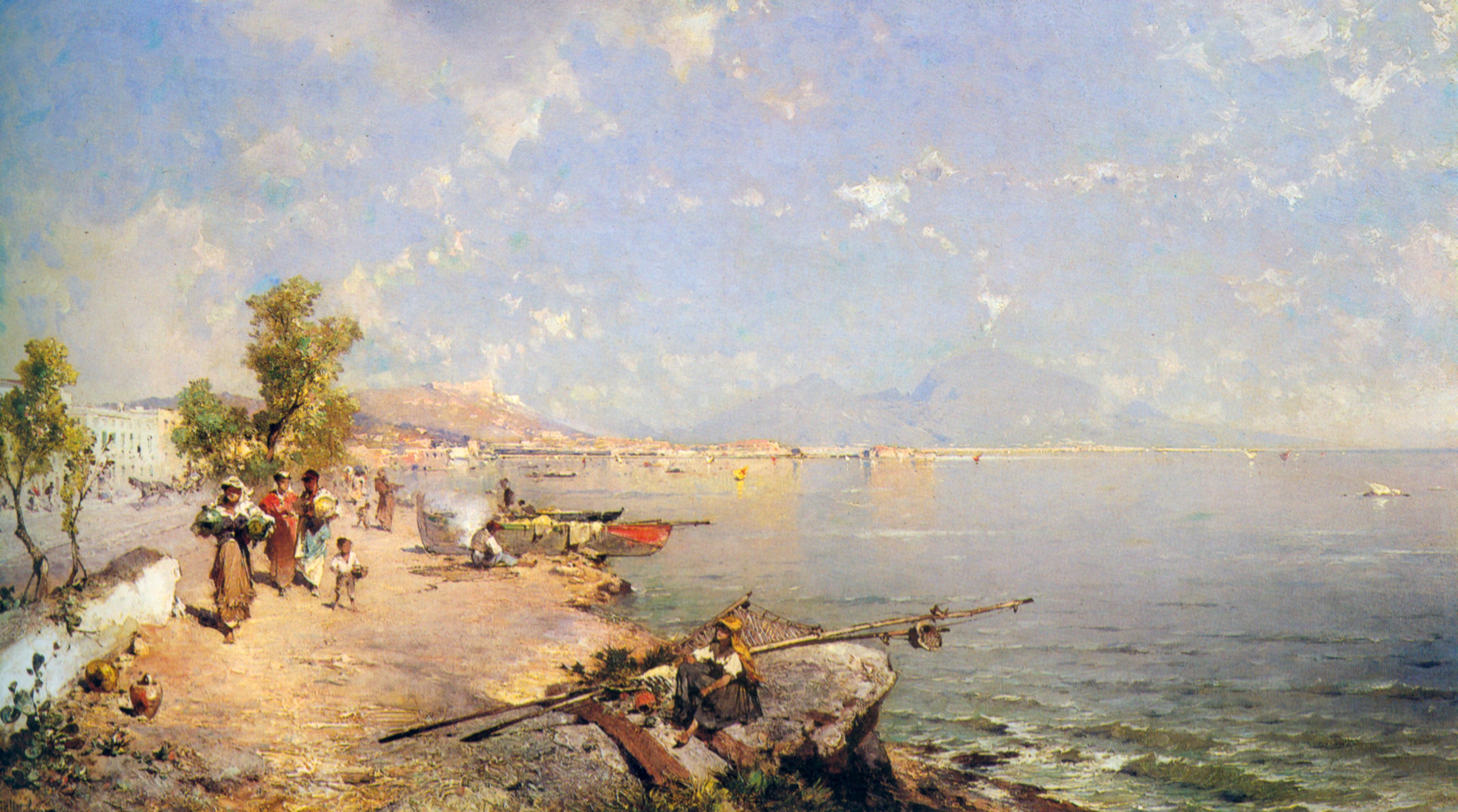 The Bay of Naples - Franz Richard Unterberger