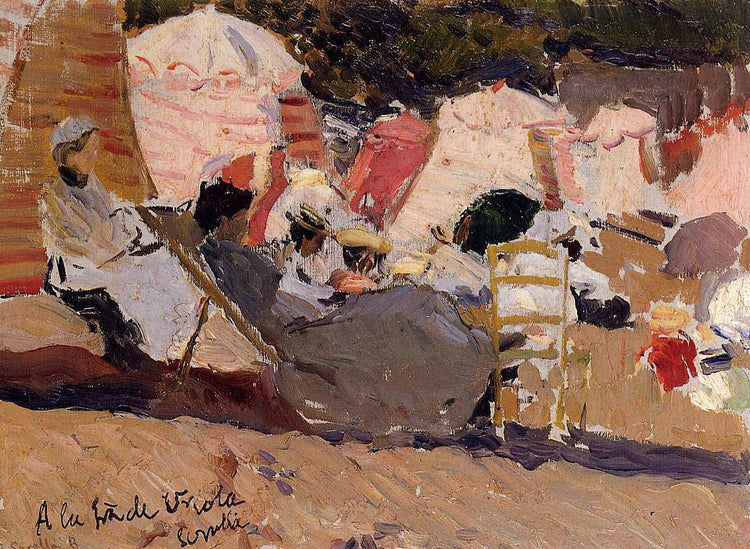 The Beach at Biarritz - Joaquín Sorolla