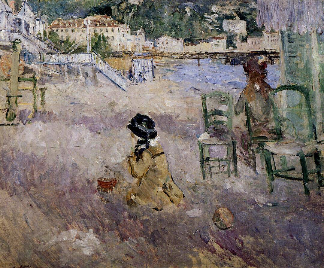 The beach at Nice - Berthe Morisot